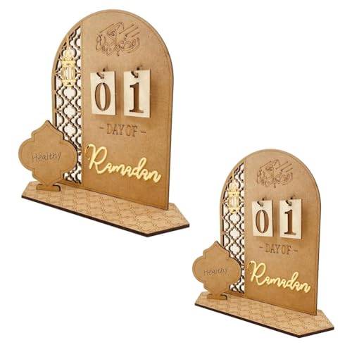 Yopeissn 2 Stück Ramadan-Kalender, Countdown, Ramadan-Dekorationen, Ramadan-Tischdekoration für Zuhause – Ramadan-Tischdekoration – Ramadan-Geschenke für Kinder A Yopeissn 2 Stück Ramadan-Kalender, Countdown, Ramadan-Dekorationen, Ramadan-Tischdekoration für Zuhause – Ramadan-Tischdekoration – Ramadan-Geschenke für Kinder A von Yopeissn