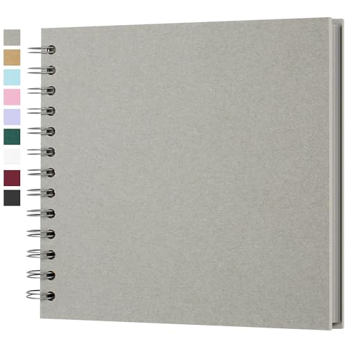 Fotoalbum zum Selbstgestalten, Scrapbook Fotobuch zum Einkleben 18 x 18 cm 40 Seiten, Archivqualität säurefrei DIY Geschenk für Baby, Familie, Jahrestag, Geburtstag, Valentinstag und Hochzeit, Grau Fotoalbum zum Selbstgestalten, Scrapbook Fotobuch zum Einkleben 18 x 18 cm 40 Seiten, Archivqualität säurefrei DIY Geschenk für Baby, Familie, Jahrestag, Geburtstag, Valentinstag und Hochzeit, Grau von Yopih