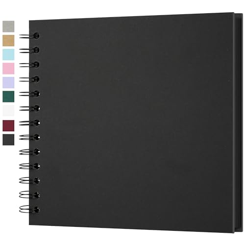 Fotoalbum zum Selbstgestalten, Scrapbook Fotobuch zum Einkleben 18 x 18 cm 40 Seiten, Archivqualität säurefrei DIY Geschenk für Baby, Familie, Jahrestag, Geburtstag, Valentinstag und Hochzeit, Schwarz Fotoalbum zum Selbstgestalten, Scrapbook Fotobuch zum Einkleben 18 x 18 cm 40 Seiten, Archivqualität säurefrei DIY Geschenk für Baby, Familie, Jahrestag, Geburtstag, Valentinstag und Hochzeit, Schwarz von Yopih