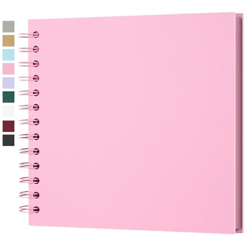 Fotoalbum zum Selbstgestalten - Scrapbook Fotobuch zum Einkleben, DIY Geschenkset für Baby, Familie, Jahrestag, Geburtstag, Valentinstag und Hochzeit Rosa von Yopih