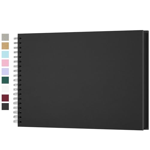 Fotoalbum zum Selbstgestalten, Scrapbook Fotobuch zum Einkleben 28 x 21 cm 100 Seiten, Archivqualität säurefrei DIY Geschenk für Baby, Familie, Jahrestag, Geburtstag Valentinstag und Hochzeit, Schwarz Fotoalbum zum Selbstgestalten, Scrapbook Fotobuch zum Einkleben 28 x 21 cm 100 Seiten, Archivqualität säurefrei DIY Geschenk für Baby, Familie, Jahrestag, Geburtstag Valentinstag und Hochzeit, Schwarz von Yopih