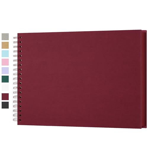 Fotoalbum zum Selbstgestalten, Scrapbook Fotobuch zum Einkleben 28 x 21 cm 100 Seiten, Archivqualität säurefrei DIY Geschenk für Baby, Familie, Jahrestag, Geburtstag, Valentinstag und Hochzeit, Rot Fotoalbum zum Selbstgestalten, Scrapbook Fotobuch zum Einkleben 28 x 21 cm 100 Seiten, Archivqualität säurefrei DIY Geschenk für Baby, Familie, Jahrestag, Geburtstag, Valentinstag und Hochzeit, Rot von Yopih