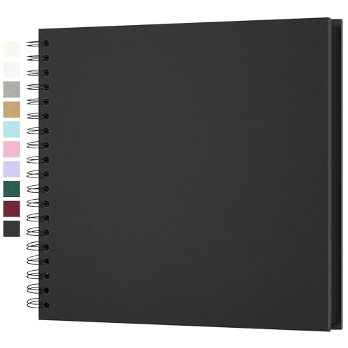 Fotoalbum zum Selbstgestalten, Scrapbook Fotobuch zum Einkleben 25,5 x 25,5 cm 40 Seiten, Archivqualität säurefrei DIY Geschenk für Baby Familie Jahrestag Geburtstag Valentinstag und Hochzeit, Schwarz Fotoalbum zum Selbstgestalten, Scrapbook Fotobuch zum Einkleben 25,5 x 25,5 cm 40 Seiten, Archivqualität säurefrei DIY Geschenk für Baby Familie Jahrestag Geburtstag Valentinstag und Hochzeit, Schwarz von Yopih