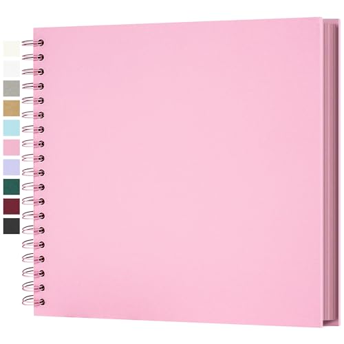 Fotoalbum zum Selbstgestalten, Scrapbook Fotobuch zum Einkleben 25,5 x 25,5 cm 100 Seiten, Archivqualität säurefrei DIY Geschenk für Baby Familie Jahrestag Geburtstag Valentinstag und Hochzeit, Rosa von Yopih