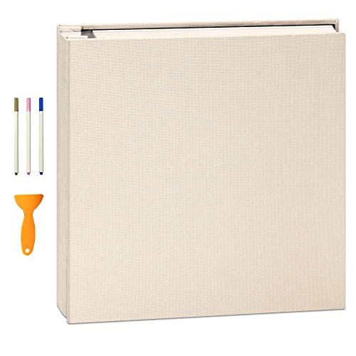 Yopih Selbstklebende 10x15 Fotoalbum Einkleben und zum Selbstgestalten Groß leinen Photoalbum mit 120 weißen Seiten, Hochzeit Jahrestag Geburtstag Geschenke, mit einem Kugelschreiber, 33x32cm Yopih Selbstklebende 10x15 Fotoalbum Einkleben und zum Selbstgestalten Groß leinen Photoalbum mit 120 weißen Seiten, Hochzeit Jahrestag Geburtstag Geschenke, mit einem Kugelschreiber, 33x32cm von Yopih