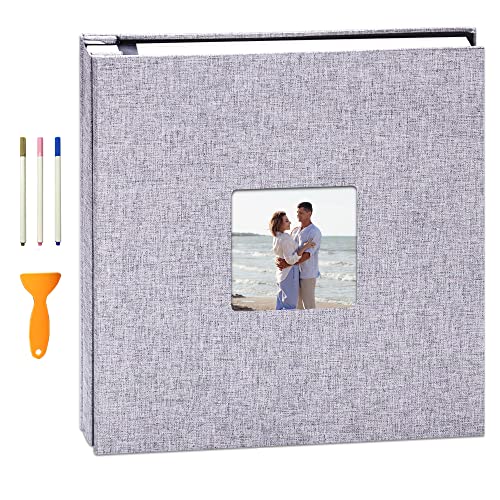Yopih Selbstklebende 10x15 Fotoalbum Einkleben und zum Selbstgestalten Groß leinen Photoalbum mit 120 weißen Seiten, Hochzeit Jahrestag Geburtstag Geschenke, mit einem Kugelschreiber, 33x32cm Yopih Selbstklebende 10x15 Fotoalbum Einkleben und zum Selbstgestalten Groß leinen Photoalbum mit 120 weißen Seiten, Hochzeit Jahrestag Geburtstag Geschenke, mit einem Kugelschreiber, 33x32cm von Yopih