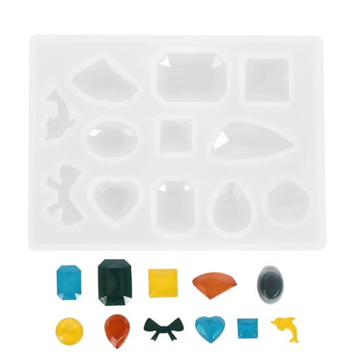 Yorajuy Silikonform für Anhänger, Schlüsselanhänger, Charm, Silikon-Gießformen für Epoxidharz, UV-Harz, Schmuckformen aus Silikon für Frauen, Mädchen, Mutter, Kinder Yorajuy Silikonform für Anhänger, Schlüsselanhänger, Charm, Silikon-Gießformen für Epoxidharz, UV-Harz, Schmuckformen aus Silikon für Frauen, Mädchen, Mutter, Kinder von Yorajuy