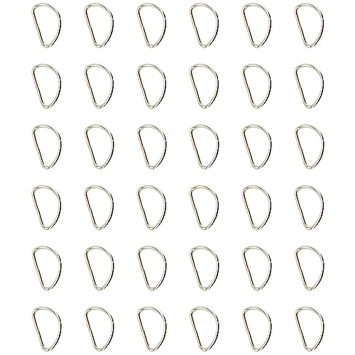 Yosawo 100 Stück D Ringe Schnalle Metall D Ringe für Rucksack Gürtelschnallen Handtaschen Bastelzubehör（20mm） von Yosawo