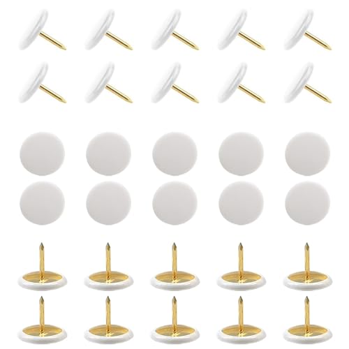 Yosawo 150 Stück Bunt Reißnägel Reißzwecken Runde Pins Thumbtacks für Korktafel dekorative Pinnwand Bürokarte (Weiß) von Yosawo