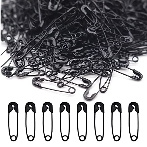 Yosawo 500 Stück Mini Sicherheitsnadeln 20mm Klein Safety pins für Nähen Kleidung DIY Handwerk (Schwarz) von Yosawo