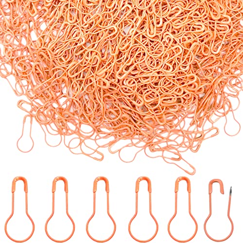 Yosawo 500Stück Sicherheitsnadeln Calabash Pin Kürbis Pins für Stricken Maschenmarkierer DIY Fertigkeit-Herstellung (Orange) von Yosawo