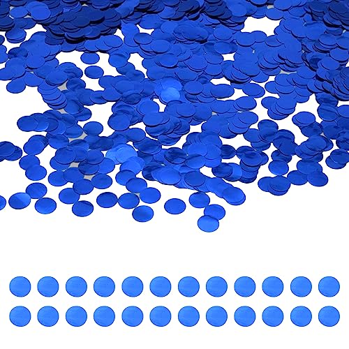 Yosawo 50g/1.76oz Konfetti Metallic 15mm Runde Pailletten Konfetti Punkte Dot Streudeko Tisch Deko Foil Konfettis für Tischdekoration Geburtstag HochzeitDekoration(D/ZXY/Dark Blue) von Yosawo