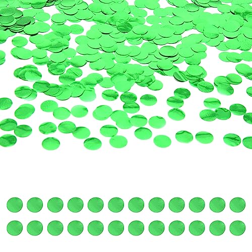 Yosawo 50g/1.76oz Konfetti Metallic 15mm Runde Pailletten Punkte Dot Streudeko Tisch Deko Foil Konfetti für Tischdekoration Geburtstag HochzeitDekoration(D/ZXY/Green) von Yosawo