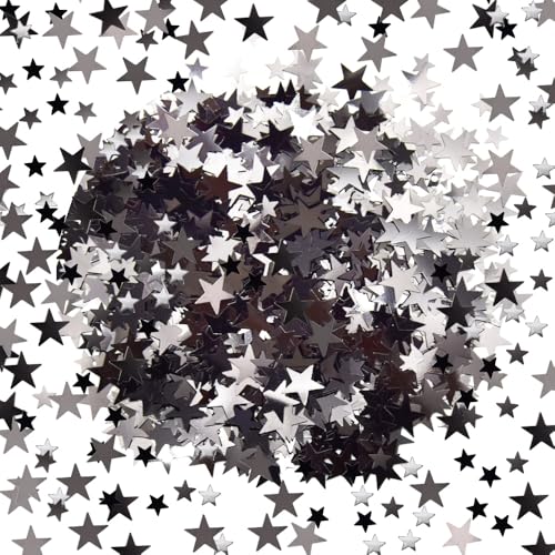 Yosawo 60g/2.1oz Stern Konfetti Glitzer Streudeko Sterne Bunt Tischdeko Geburtstag Hochzeit Weihnachten(XX/Black) von Yosawo
