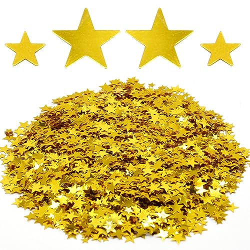 Yosawo 60g/2.1oz Stern Konfetti Glitzer Streudeko Sterne Bunt Tischdeko Geburtstag Hochzeit Weihnachten(XX/Gold) von Yosawo