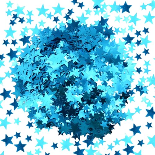 Yosawo 60g/2.1oz Stern Konfetti Glitzer Streudeko Sterne Bunt Tischdeko Geburtstag Hochzeit Weihnachten(XX/Sky Blue) von Yosawo