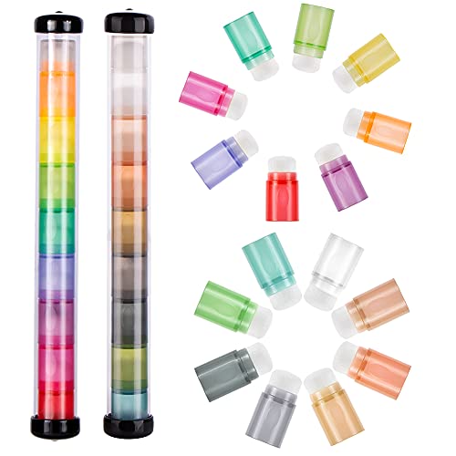 Yoseng 16 Stück Fingertinten-Mischpinsel für Kartenherstellung zum Malen, Zeichnen, Kartenherstellung, farbcodierte Griffe, Tintenmischer-Werkzeug (Pinselkopf-Durchmesser 1.5 cm) Yoseng 16 Stück Fingertinten-Mischpinsel für Kartenherstellung zum Malen, Zeichnen, Kartenherstellung, farbcodierte Griffe, Tintenmischer-Werkzeug (Pinselkopf-Durchmesser 1.5 cm) von Yoseng