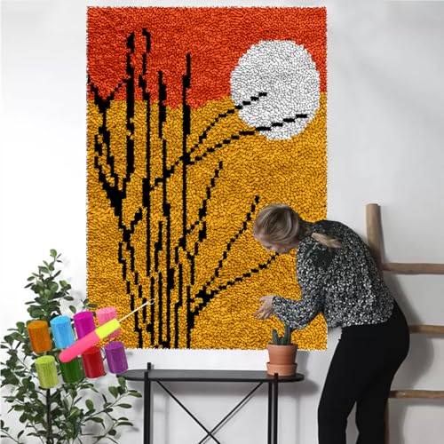 Knüpfteppich Zum Selber knüpfen, 80 x 115 cm Teppich Set mit Werkzeug Knüpfsets Latch Hook Kit für Erwachsene, DIY Teppich Making Kit, Basteln Teppich, Knüpfhaken Teppich Handarbeit für Home Decor Knüpfteppich Zum Selber knüpfen, 80 x 115 cm Teppich Set mit Werkzeug Knüpfsets Latch Hook Kit für Erwachsene, DIY Teppich Making Kit, Basteln Teppich, Knüpfhaken Teppich Handarbeit für Home Decor von YosetomhLvey