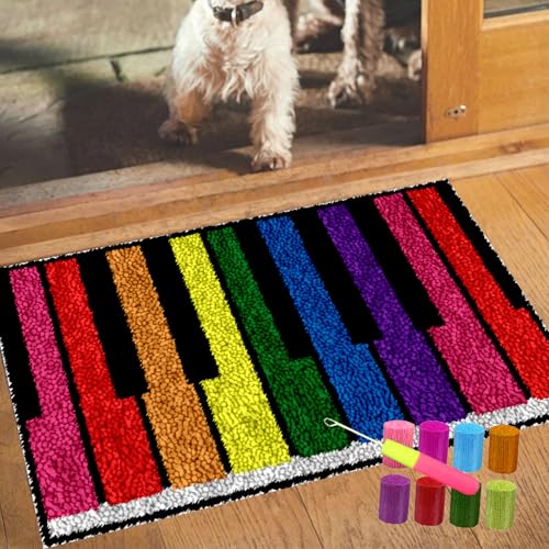 Knüpfteppich Zum Selber knüpfen, Knüpfsets Latch Hook Kit Selbst Knüpfen Set für Kinder und Erwachsene, Kreuzstich Stickerei DIY Set, Knüpfhaken Teppich Handarbeit Teppich Making Kits 55 x 75 cm Knüpfteppich Zum Selber knüpfen, Knüpfsets Latch Hook Kit Selbst Knüpfen Set für Kinder und Erwachsene, Kreuzstich Stickerei DIY Set, Knüpfhaken Teppich Handarbeit Teppich Making Kits 55 x 75 cm von YosetomhLvey