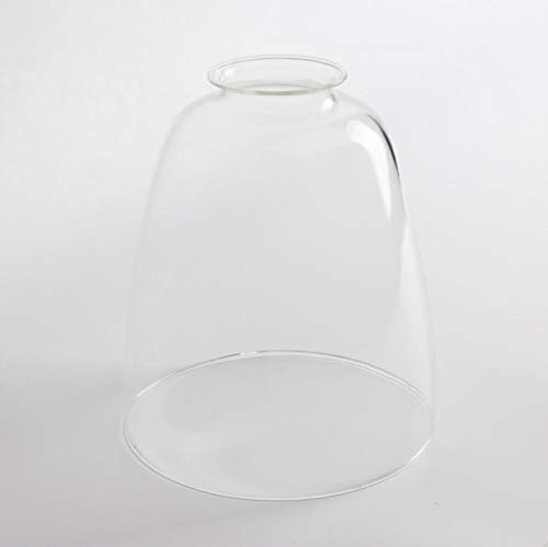 Yosoan Industrial Transparent Glass Shade Ersatz Lampenschirm für Loft Bar DIY Deckenpendelleuchte Wandleuchte (Glockenlampenschirm (mit Hals)) von Yosoan