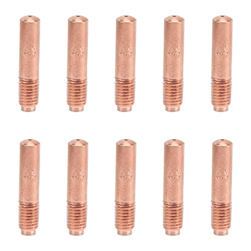 10 Stücke 0,9 Mm Leitfähige Düsen für MIG-Schweißen, Kontaktspitzen Kupfer Kleines Zubehör Ersatzpistolenspitze Schweißer Pistolenbrenner Zubehör Werkzeugsatz von Yosoo Health Gear