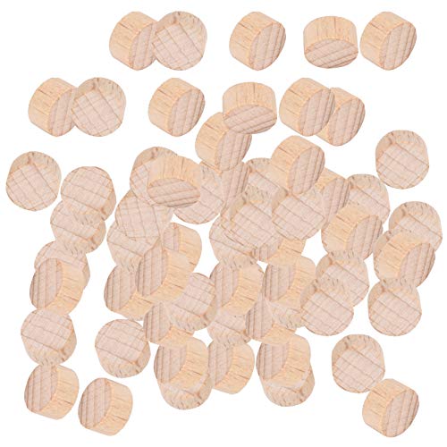 100 Stück Unvollendete Holz Scheiben, Buchenholz Runde Stücke DIY Handwerk Holz Scheiben Chip Zubehör (1cm) von Yosoo Health Gear