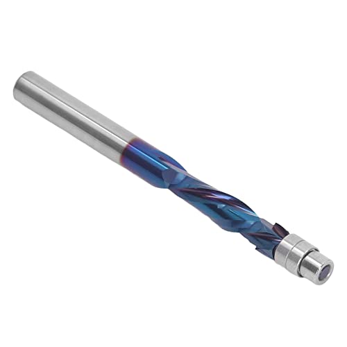 Flush -Trimmbit mit Lager, 1/4 Zoll Schaft Feste Carbid -Router -Bit Spiral Nano für Musterarbeit, Laminat -Routing Beschichtet, Laminat -Routing von Yosoo Health Gear