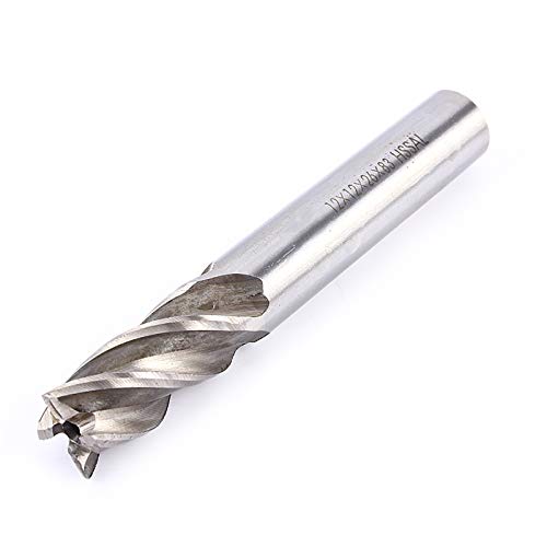 Yosoo Health Gear Fräser Metall, Fingerfräser 12mm Schaft, HSS CNC Bohrer Mit Geradem Schaft, Fräswerkzeug Zum Fräsen 12x26x83 mm von Yosoo Health Gear