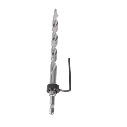 9.5mm Pocket Hole Jig Bohrer, Spornbohrer, Lippen- und Spornbohrer, 1/4in Sechskant-Schaft Holzbearbeitungspunktbohrer mit L-förmigem Inbusschlüssel für Schneiden des Holzes von Yosoo Health Gear