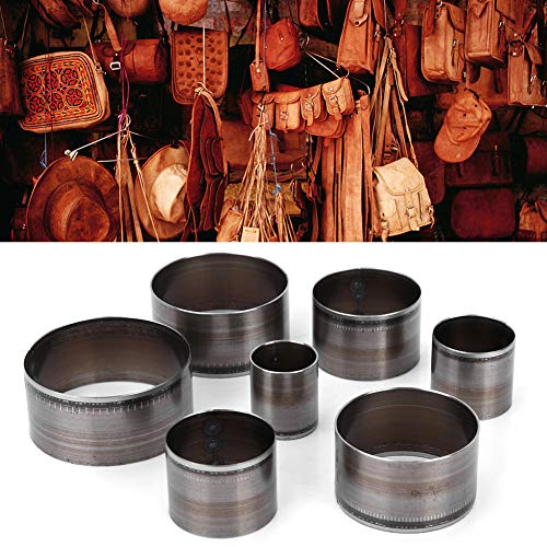 Locheisen, Runde Stanzformen, 7 Größen Leder Rundlocher, Rundlocher, Leder Stanzwerkzeug, Stanzset, Rundstanzformen 20mm 25mm 30mm 35mm 40mm 45mm 50mm von Yosoo Health Gear