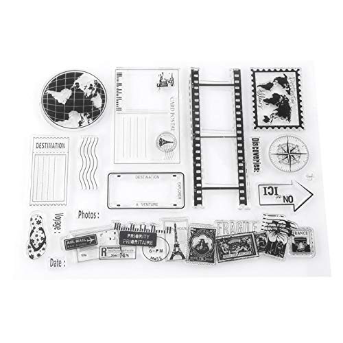 Silikonstempel, Scrapbook Stempel, Journal Stempel, Transparenter Silikon Stempel für Scrapbooking, Scrapping, Tagebücher Und Kartenpostkarten Für Die Dekoration, 14x18cm Silikonstempel, Scrapbook Stempel, Journal Stempel, Transparenter Silikon Stempel für Scrapbooking, Scrapping, Tagebücher Und Kartenpostkarten Für Die Dekoration, 14x18cm von Yosoo Health Gear