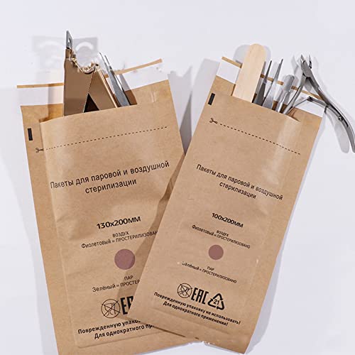 Sterilisationsbeutel Selbstversiegelnder Beutel, Reinigungsbeutel für Nail Art Tool Tool Sterilisation Desinfektion, 100 Stück Nail Art Reinigungsbeutel Papiertüte 3,9 X Sterilisationsbeutel Selbstversiegelnder Beutel, Reinigungsbeutel für Nail Art Tool Tool Sterilisation Desinfektion, 100 Stück Nail Art Reinigungsbeutel Papiertüte 3,9 X von Yosoo Health Gear