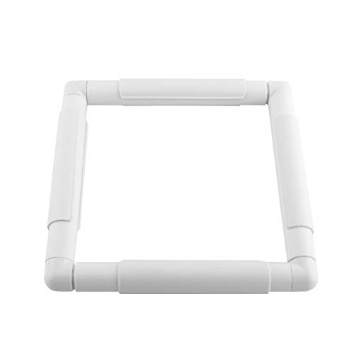 Q Snap Stickrahmen, verstellbar, Stickclip-Rahmen, rechteckig, Nähring aus Kunststoff für Stickerei, Handsteppung, Nadelstich, Seidenmalerei (20,3 x 20,3 cm) von Yosoo Health Gear