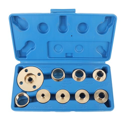 Yosoo Health Gear 11-teiliges Fräser-Schablonenbuchsen-Set aus Messing, Universell Passend für Jede Fräserbasis mit Kontermuttern und Koffer, Langlebiges Führungsset für Holzbearbeitungsmuster Yosoo Health Gear 11-teiliges Fräser-Schablonenbuchsen-Set aus Messing, Universell Passend für Jede Fräserbasis mit Kontermuttern und Koffer, Langlebiges Führungsset für Holzbearbeitungsmuster von Yosoo Health Gear