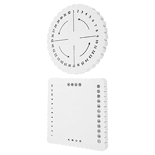 Yosoo Health Gear 2 Stück Runde, Quadratische Kumihimo-Scheiben, Makramee-Kordel, Schnur, Armband, Handgefertigt, Weben, Scheibenweben, Perlen, Flechten, Platte, DIY-Webstuhlbrett (S 14 cm) von Yosoo Health Gear