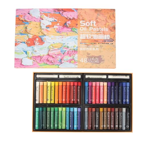 Yosoo Health Gear 49 Farben Ölpastelle Set, Professionell Hohe Pigment Lebendige Cremige Weiche Wachspastelle für Studenten Künstler Anfänger Kunsthandwerk Skizzieren von Yosoo Health Gear