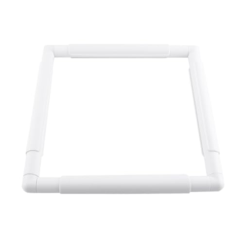 Yosoo Health Gear - Universal-Clip-Rahmen, Quadratischer Nährahmen, Weiß, Polypropylen (PP), 27.9*27.9cm, Stickerei, Quilten, Kreuzstich, Nadelspitze, Seidenmalerei von Yosoo Health Gear