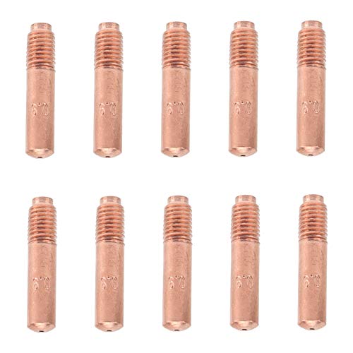 0,9 Schweißdüsen, 0,9 Kupferdüse, Leitfähige Düsen Schweißkontaktspitzen, 10 Stück Leitfähige Düsen für MIG Schweißkontaktspitzen Kupfer Kleines Zubehör 0,9 mm von Yosoo Health Gear
