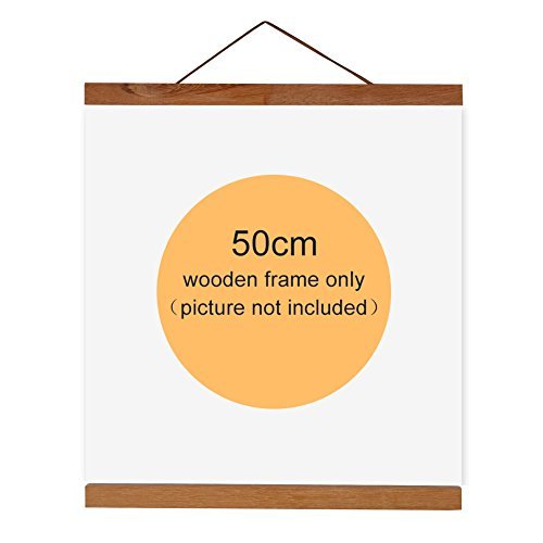 Bilderrahmen von magnetisch Bilderrahmen aus Holz natur Halterung Leinwand-Malerei Bild zeigt für Dekoration Haus, Holz Aluminium, 50 cm von Yosoo