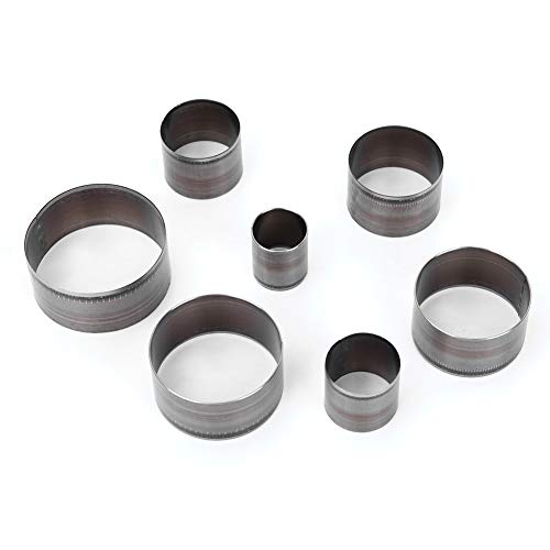 Locheisen 20-50mm, 7 Größen Leder Kreisschneider, Kreisförmige Stanzformen, Stanzwerkzeug, Handgemachte Locher, Locheisensatz 20-50mm Cutter, Lederstanzer Set, Stück Stanzen Die Rund von Yosoo