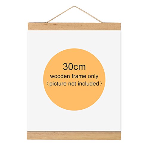 Magnetischer Bilderrahmen Holz Natur Holz Rahmen Bild Poster Artwork auf Leinwand Aufhänger für Home Dekoration Wand Weiß Holz, 30 cm Magnetischer Bilderrahmen Holz Natur Holz Rahmen Bild Poster Artwork auf Leinwand Aufhänger für Home Dekoration Wand Weiß Holz, 30 cm von Yosoo