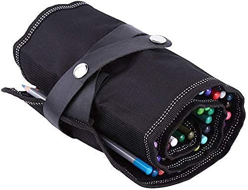 Yosoo 48slots Tasche aus Rolle Range Pinsel Stifthalter 36/48 Slots Backpack Bleistifte für Schule Büro Kunst Studenten von Yosoo