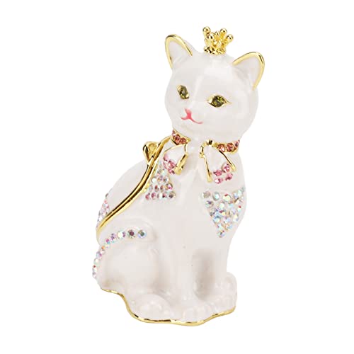 Yosoo Katzen-Schmuckkästchen mit Scharnier und Funkelnden Strasssteinen, Handbemalte Schmuckschatulle für Geschenke, Schmuckkollektion Yosoo Katzen-Schmuckkästchen mit Scharnier und Funkelnden Strasssteinen, Handbemalte Schmuckschatulle für Geschenke, Schmuckkollektion von Yosoo