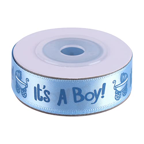 Yosoo Satinband Baby Junge blau Geschenkverpackung Seil rosa Baby Mädchen Geburtstag Party Dekoration Polyester Satinband 9,1 m/Rolle (blau) von Fdit