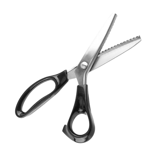 Zackenschere, Edelstahl, Schneidern, Stoff, dekorative Zackenschere, Schere, Papierbasteln, Zickzack-/Jakobsmuschelschnitt, 3/5/7 mm (Jakobsmuschelschnitt, 5 mm) von Yosoo