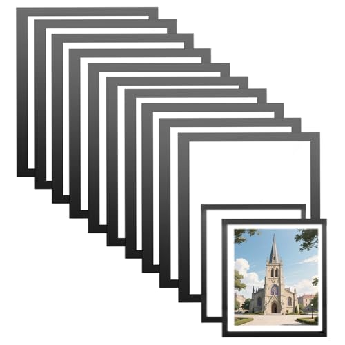 Yoaugar 12 Stück Magnetrahmen Set, A4 & A5 Bilderrahmen mit Schwarzem Rand, Hochtransparenter Info-Rahmen Selbstklebend mit Magnetverschluss, Infotasche Blatthalter für Speisekarten, Werbung Yoaugar 12 Stück Magnetrahmen Set, A4 & A5 Bilderrahmen mit Schwarzem Rand, Hochtransparenter Info-Rahmen Selbstklebend mit Magnetverschluss, Infotasche Blatthalter für Speisekarten, Werbung von Yosugar