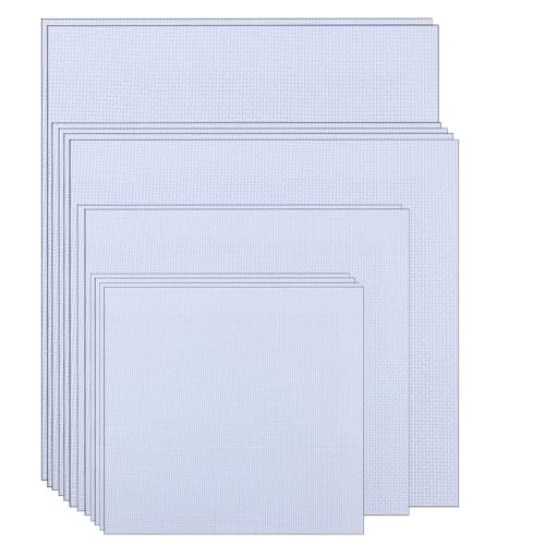 Yosugar Kreuzstich Stoff Set 12-Stück,11CT Baumwollstoff Aida Stoff Weiß zum Sticken für DIY Näharbeit und Stoff Handwerk,2 Stück 30×45cm, 4 Stück 30×30cm, 2 Stück 25x25cm,4 Stück 20x20cm Yosugar Kreuzstich Stoff Set 12-Stück,11CT Baumwollstoff Aida Stoff Weiß zum Sticken für DIY Näharbeit und Stoff Handwerk,2 Stück 30×45cm, 4 Stück 30×30cm, 2 Stück 25x25cm,4 Stück 20x20cm von Yosugar