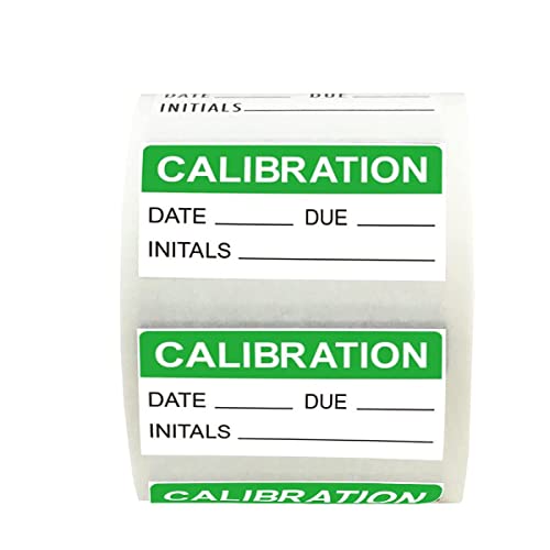 Kalibrierungsaufkleber für NIST-Kalibrierung, ISO-900-Kalibrierung, Qualitätskontrolle, 1,9 x 3,8 cm in Größe 500 selbstklebende Aufkleber auf einer Rolle (grün) von You OK