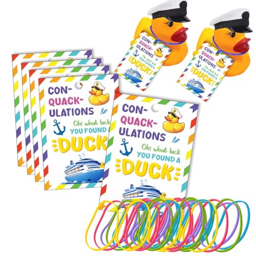 You Found A Duck Regenbogen-Entenanhänger, 50 Stück, rundes Loch, Gummibänder, perfekt für Kreuzfahrt- und Entenspiele You Found A Duck Regenbogen-Entenanhänger, 50 Stück, rundes Loch, Gummibänder, perfekt für Kreuzfahrt- und Entenspiele von You found a duck