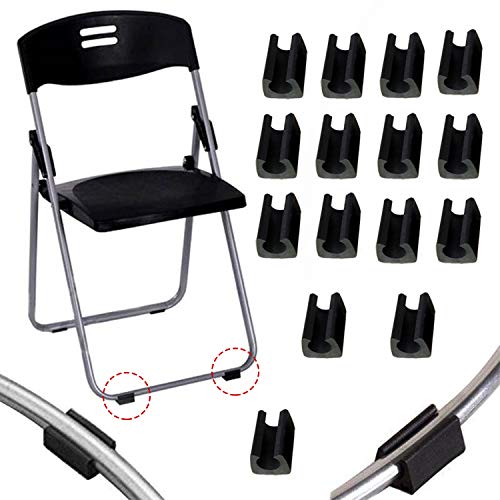 YouU U-förmige Möbelfüße, 12 mm, Rohrklemmen, Bodenschutz, Klemme, Muschelgleiter, Schutz, Möbel, Fußform, rutschfest, für Stuhlbeinspitzen, Schwarz (geeignet für Durchmesser 11–13 mm), 15 Stück von YouU